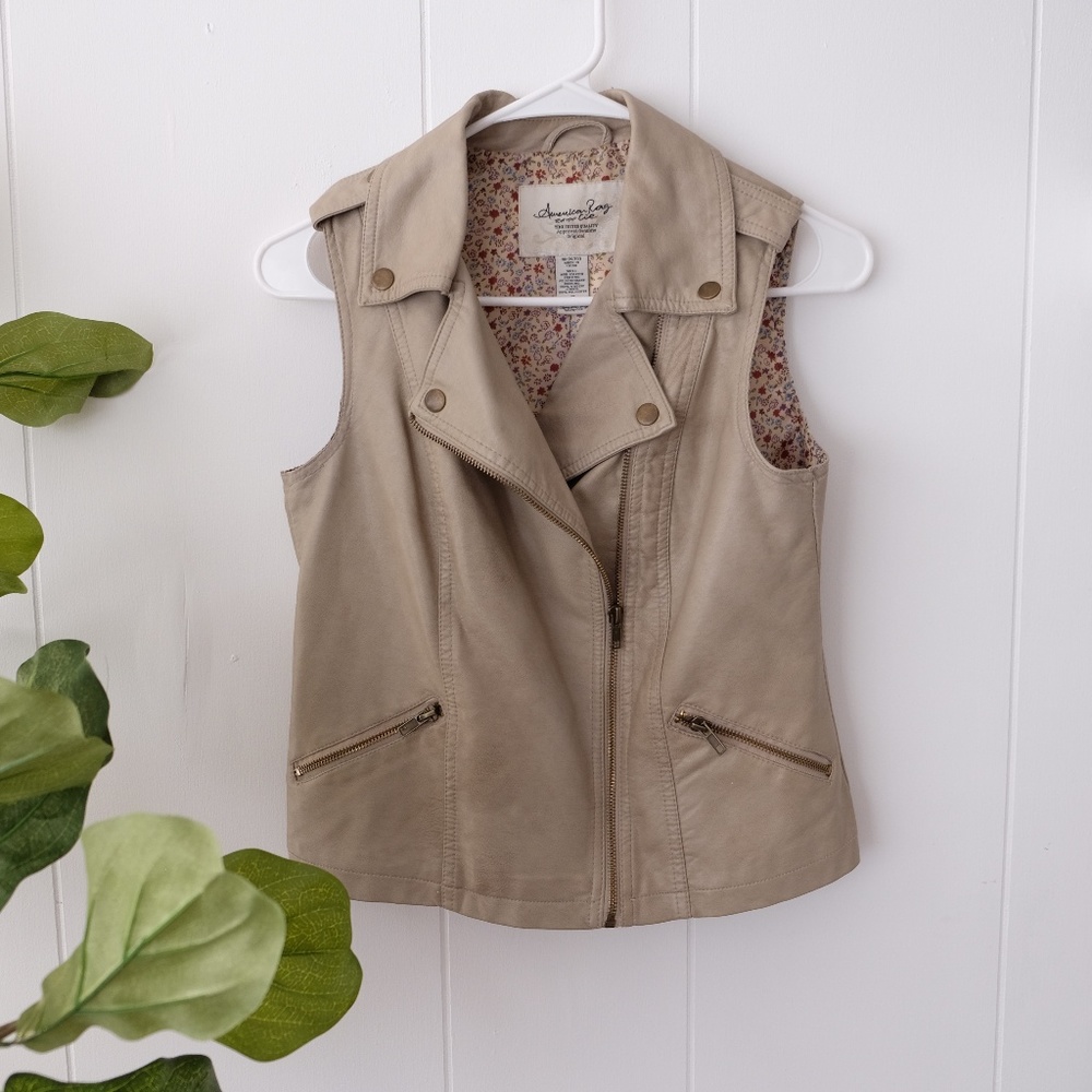 American Rag Nude Vest Faux Leather(XS)